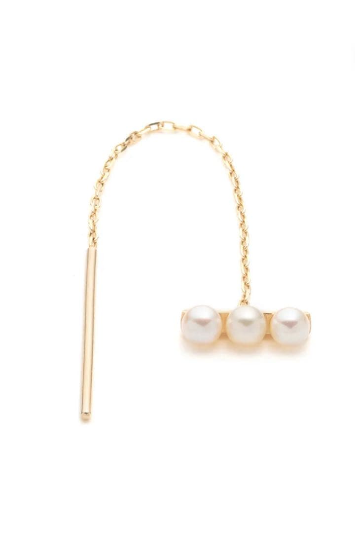 Hirotaka アコヤパールチェーンピアス②両耳