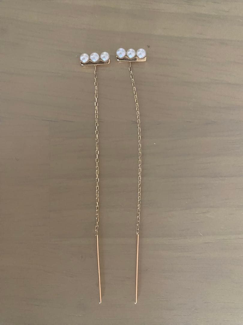 Hirotaka アコヤパールチェーンピアス②両耳