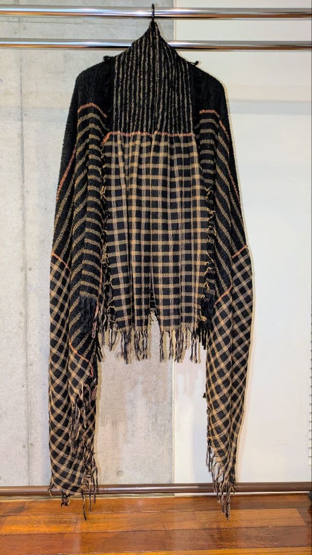 ISSEY MIYAKE シャーリング風プリーツ大判ストール