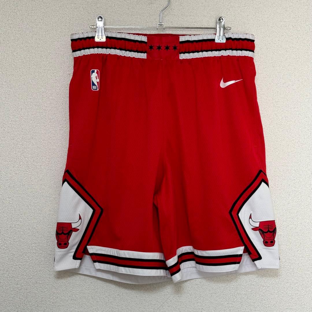 NBA シカゴブルズ パンツ レッド バスパン Lサイズ ナイキ BULLS