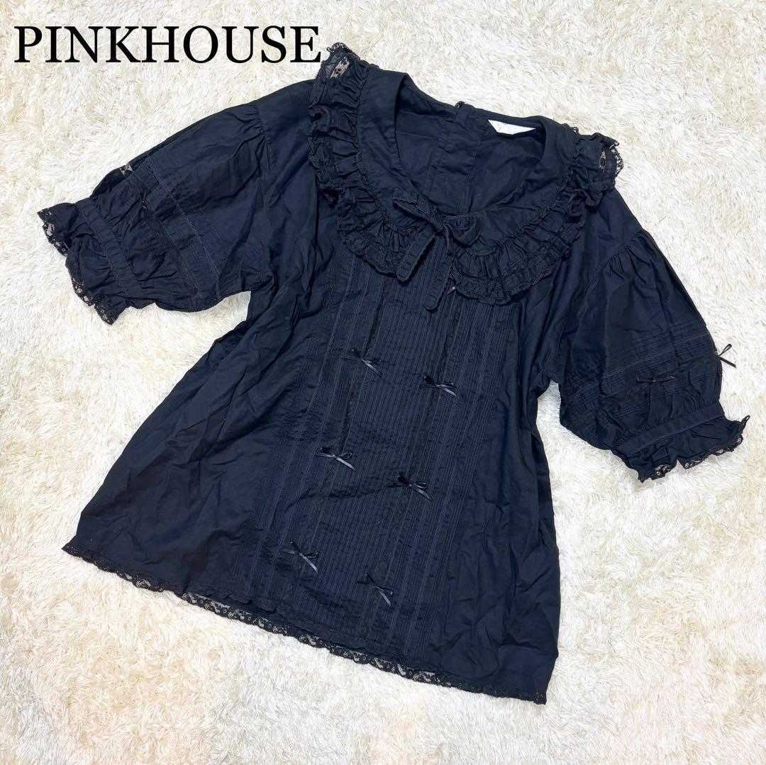 2点おまとめ♡ピンクハウス リボンたっぷりブラウス/チェック柄ブラウス