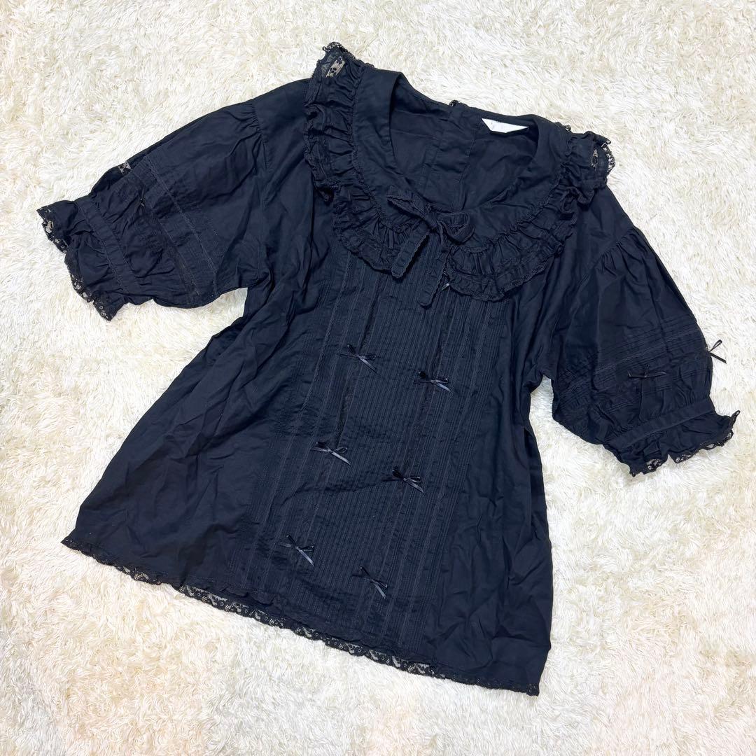 2点おまとめ♡ピンクハウス リボンたっぷりブラウス/チェック柄ブラウス