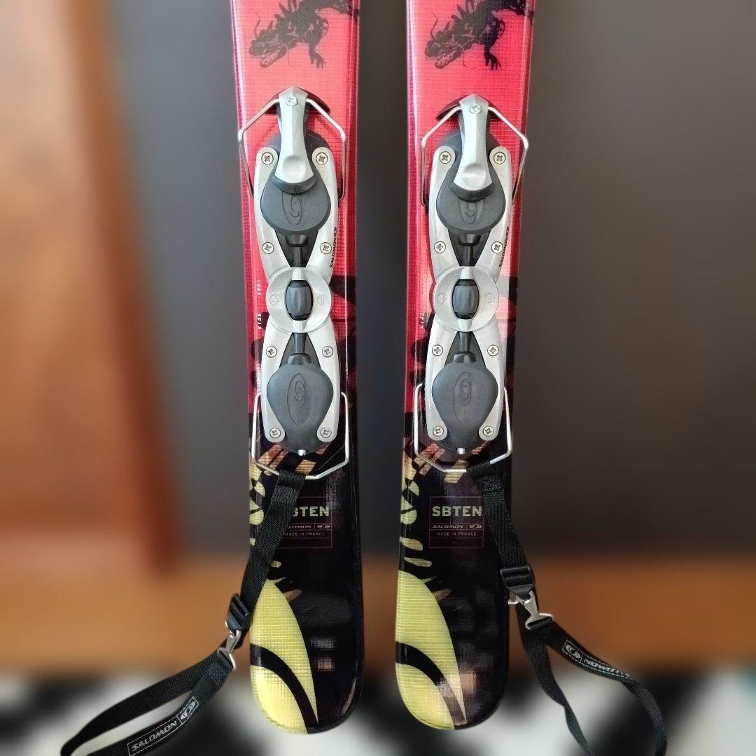 SBTEN スキー板 赤/黒 ドラゴンデザイン