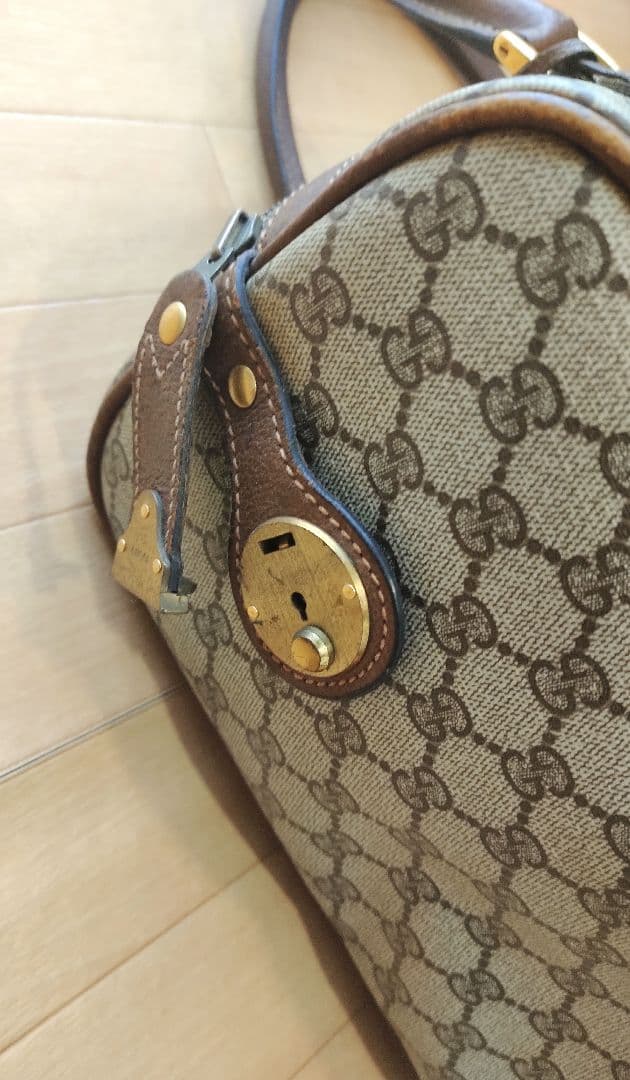 GUCCI オールドグッチ テニスラケット収納付バッグ GG柄　ヴィンテージ