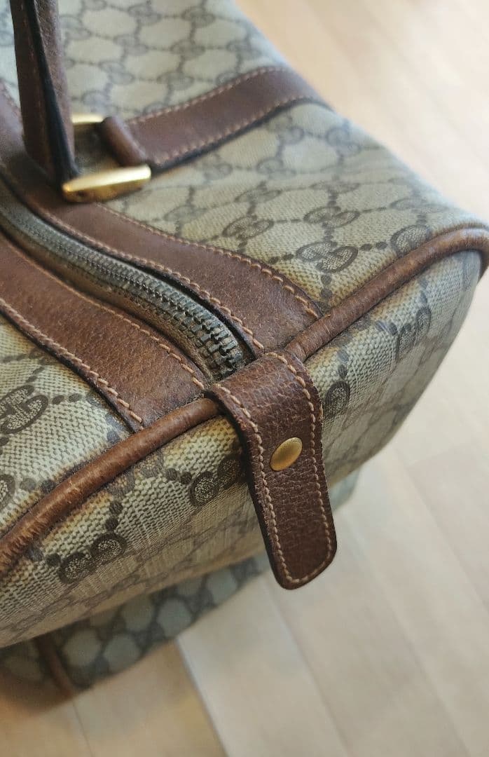 GUCCI オールドグッチ テニスラケット収納付バッグ GG柄　ヴィンテージ