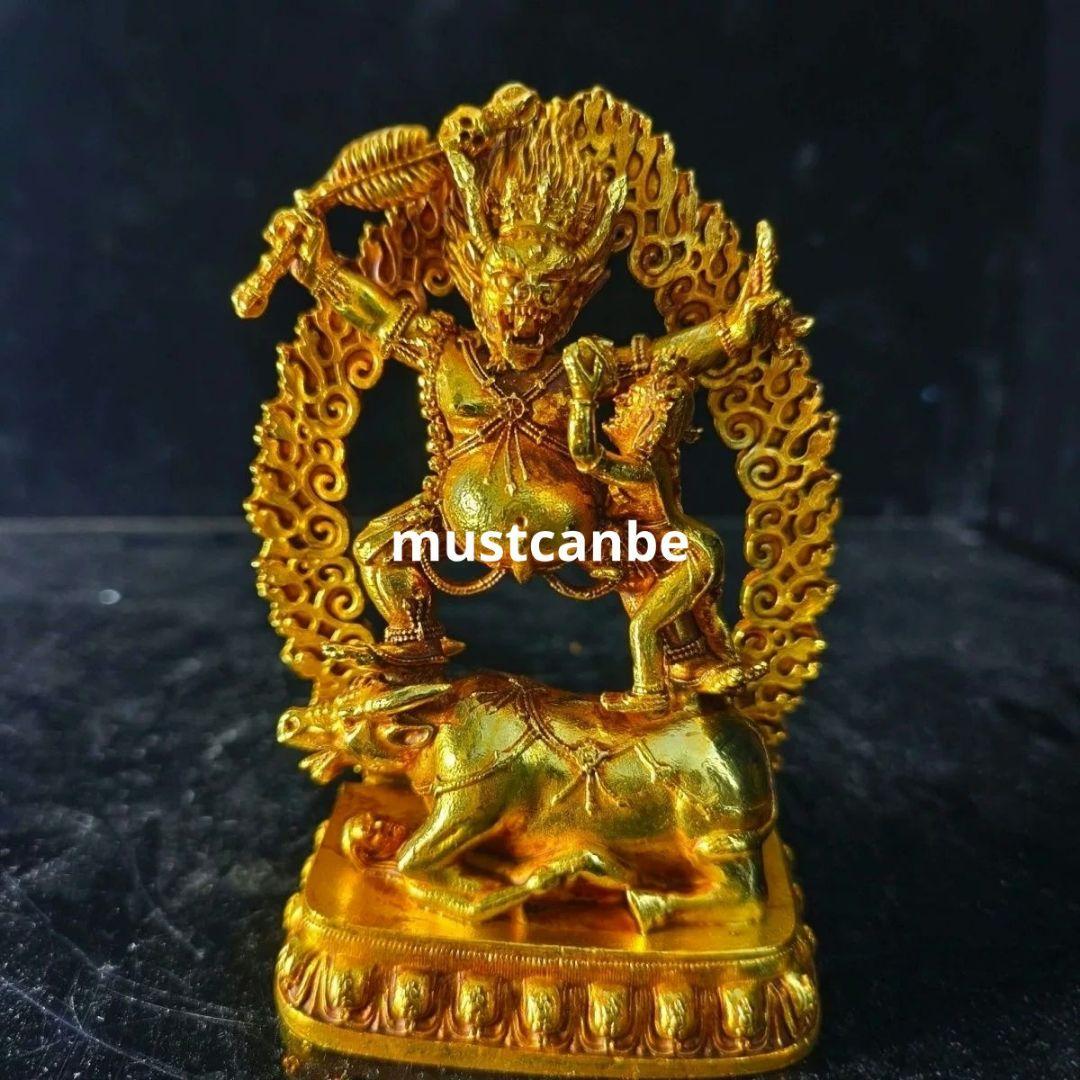 仏教美術 閻魔敵護法神像 奉納仏 大威徳 鎮宅辟邪 開運 招財 置物 工芸品