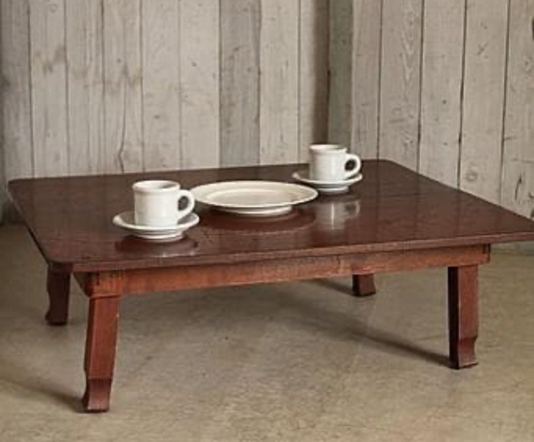 古い木製の折り畳みテーブル　ちゃぶ台　昭和レトロ　お値下げ中　お値段交渉可能です