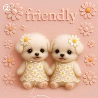 ハンドメイド　オーダー受付ページ　　♡マーガレットわんこ　パネル♡