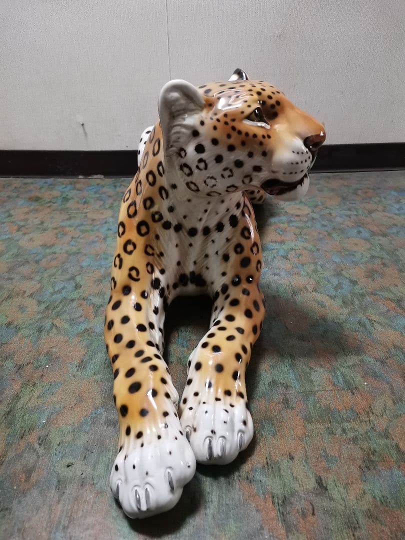 Ceramiche Ronzan イタリア製 ピューマ置物 伏せタイプ