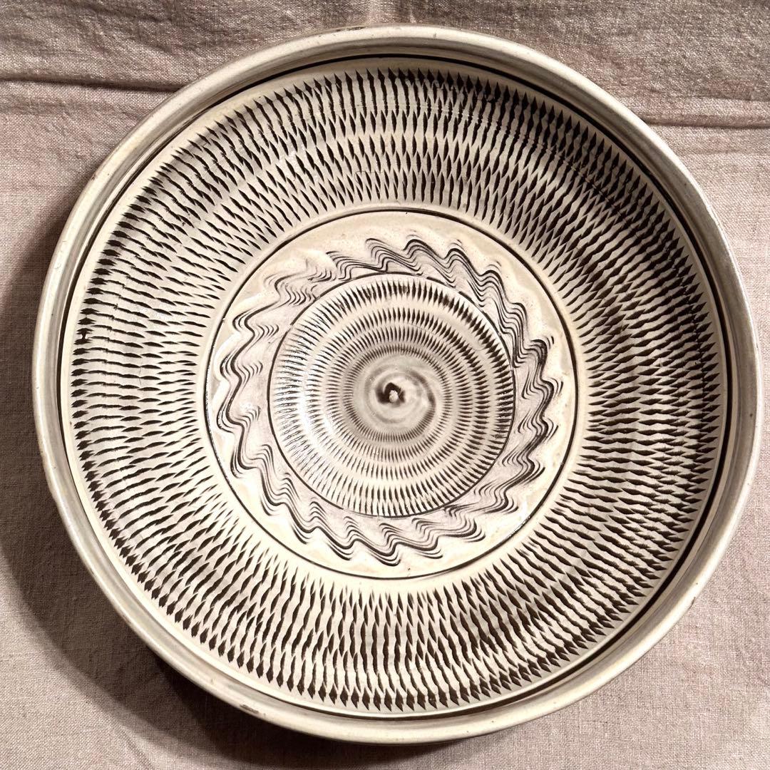 古作 小鹿田焼 飛び鉋 9寸鉢