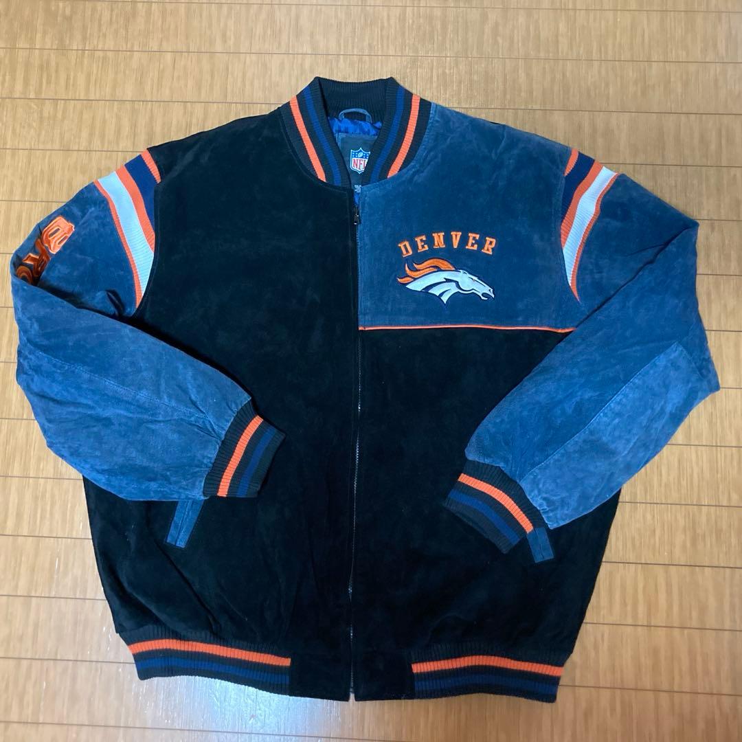NFL デンバー・ブロンコス スエードジャケット XXL