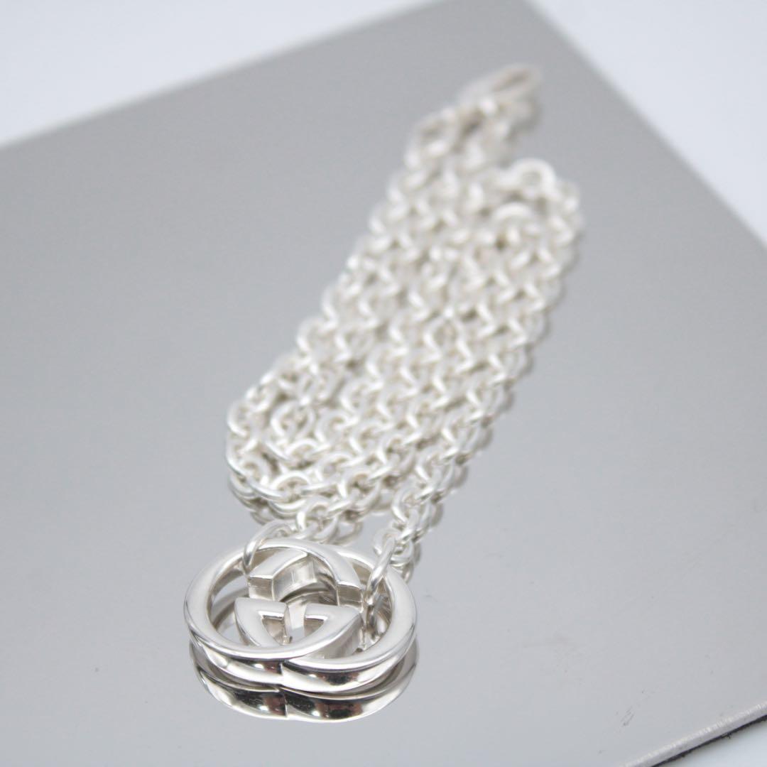 GUCCI グッチ インターロッキングG ネックレス GG シルバー Ag925