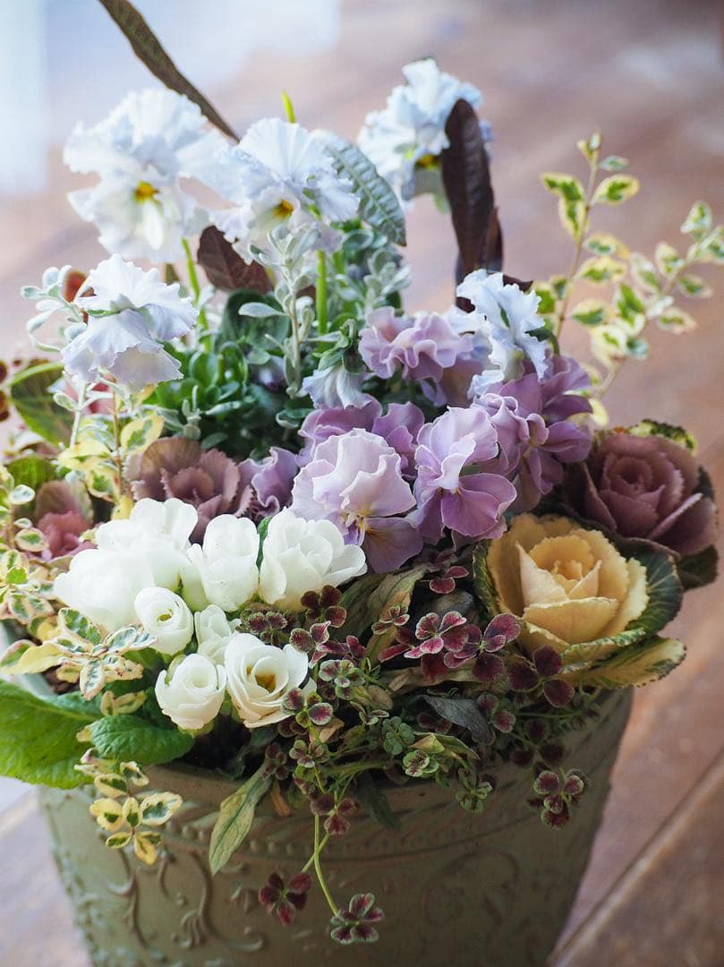 【お値下げ】アンティークシックなアメジストカラー寄せ植え