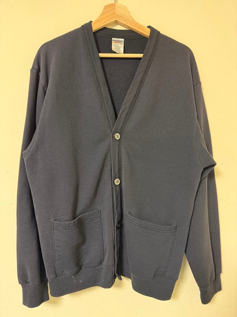 最終値下げ90s-00s Jerzeesスウェットカーディガン ネイビー