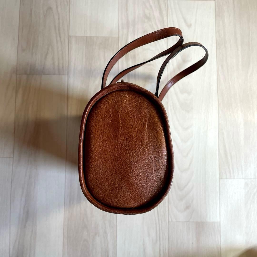 Burberry ブラウンレザーミニボストンバッグ