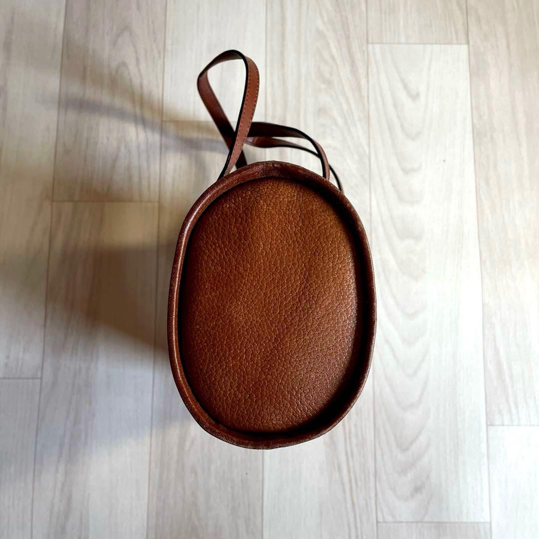 Burberry ブラウンレザーミニボストンバッグ