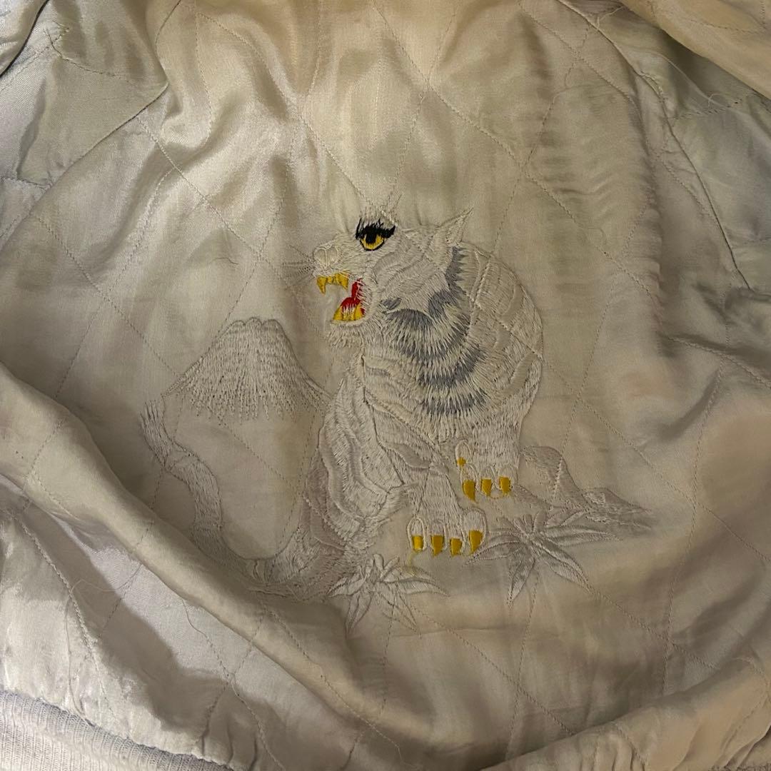 50s スカジャン　別珍　オリジナル　vintage 日本地図　富士山