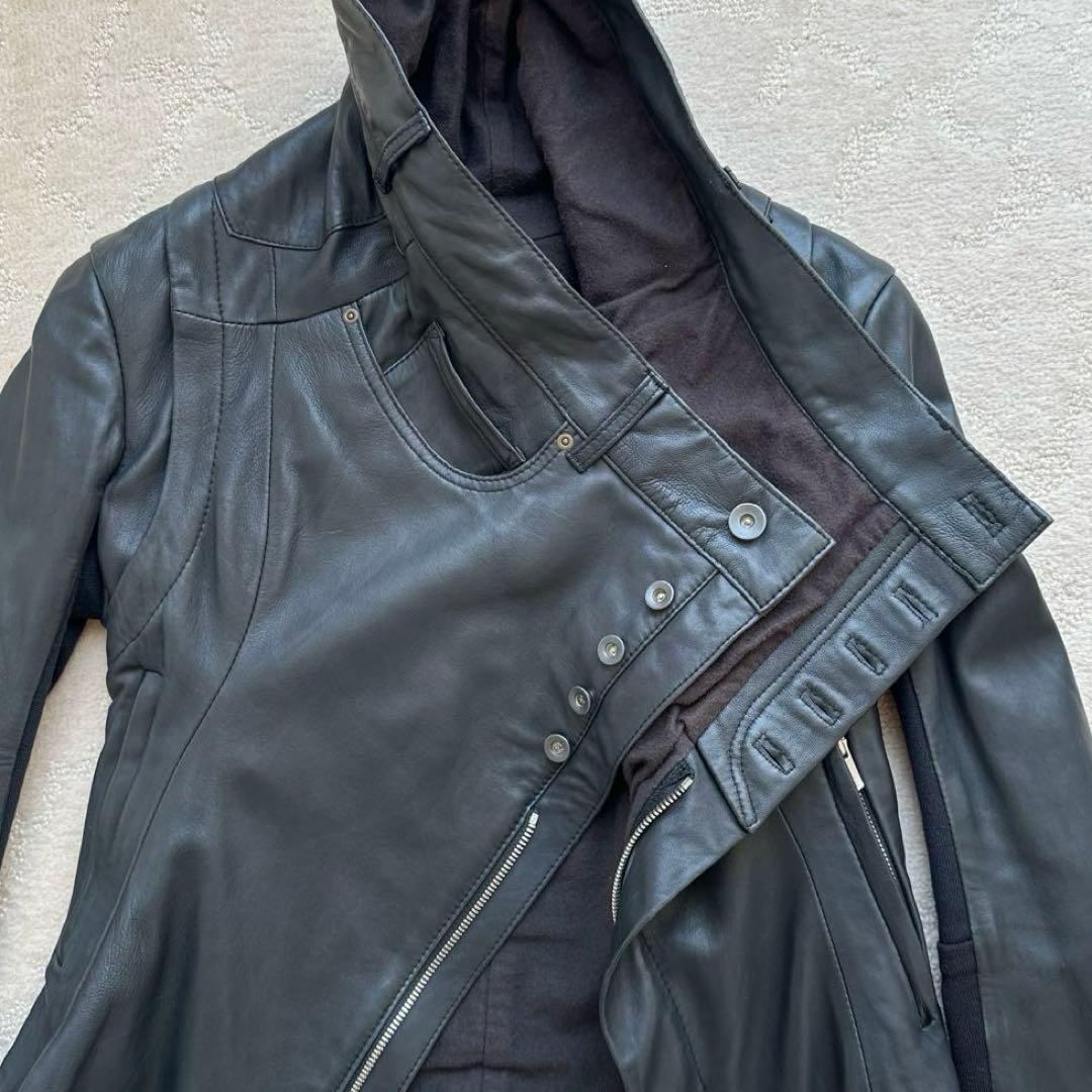 bajraバジュラ 変形羊レザージャケットモード 美シルエットサイズ1ブラック