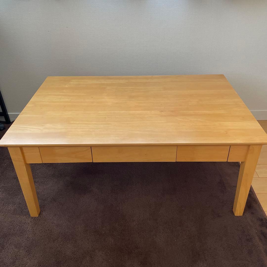 ベルメゾン　ローテーブル　引出し付き　90✖️60㎝