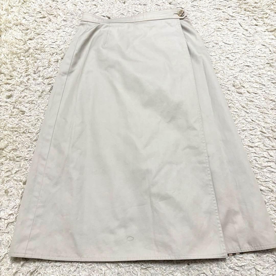 バーバリー　リバーシブルスカート　ノバチェック　膝丈　ラップスカート