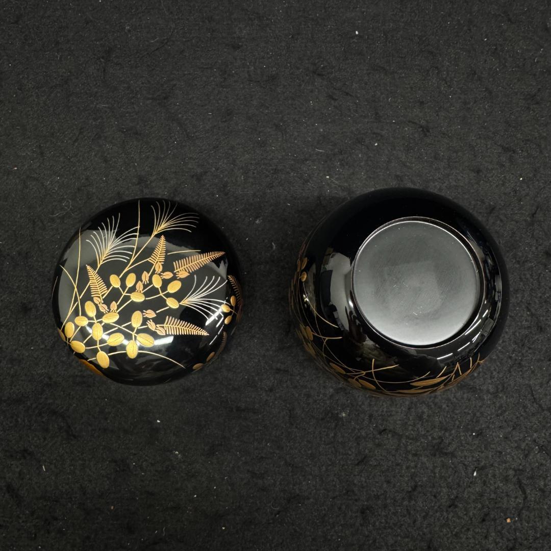 茶道具　天野策地 造　水の椿　金蒔絵　希少　無形文化財　棗