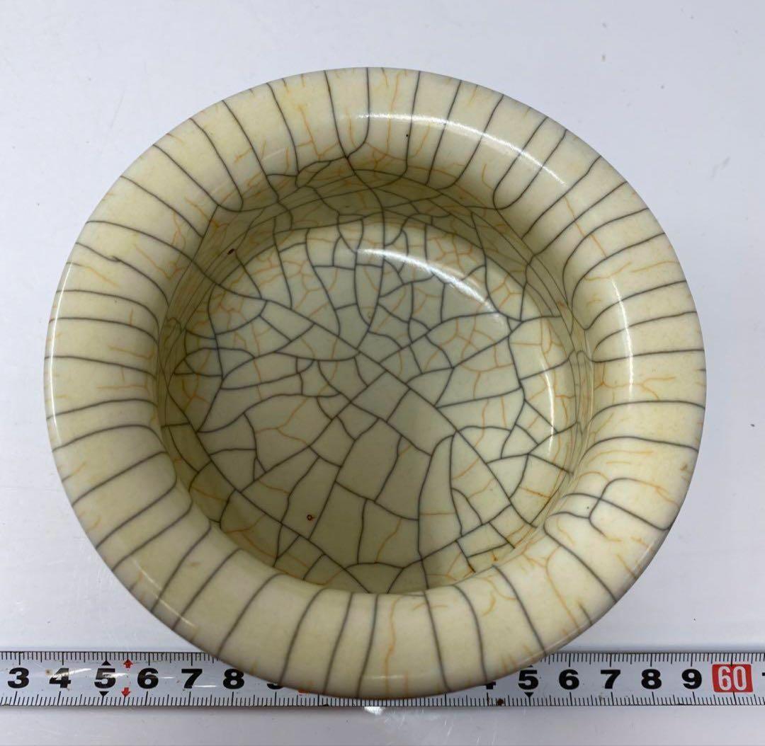 中国　宋時代金丝線古哥窯　耳付鉢　古 玩