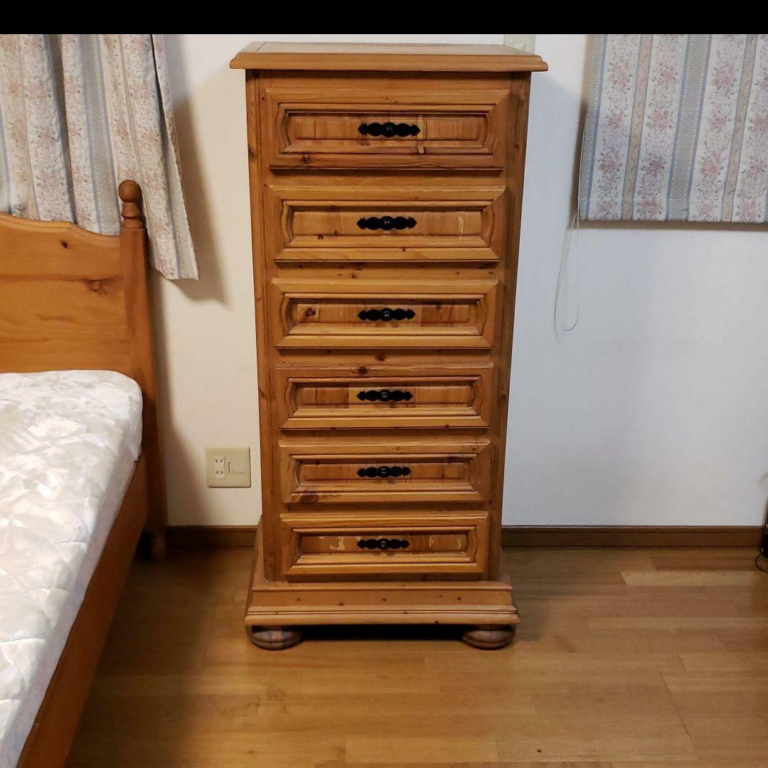 パイン材 チェスト カントリー調　レトロ　キャビネット