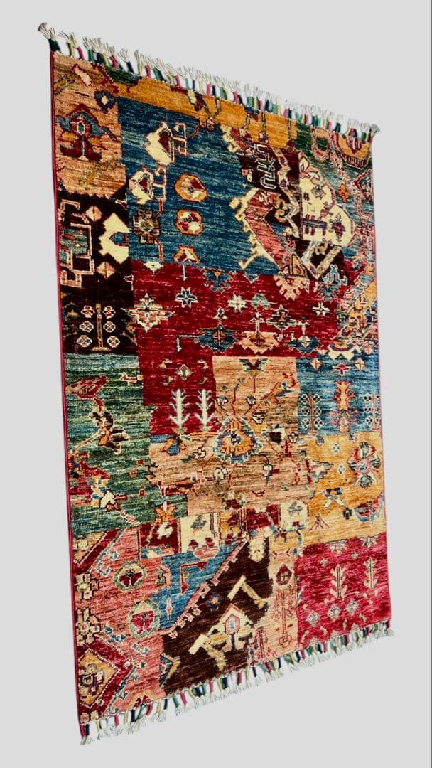 最高級カシュカイ ギャッベ ラグ/サイズ:84x134cm… .jem1