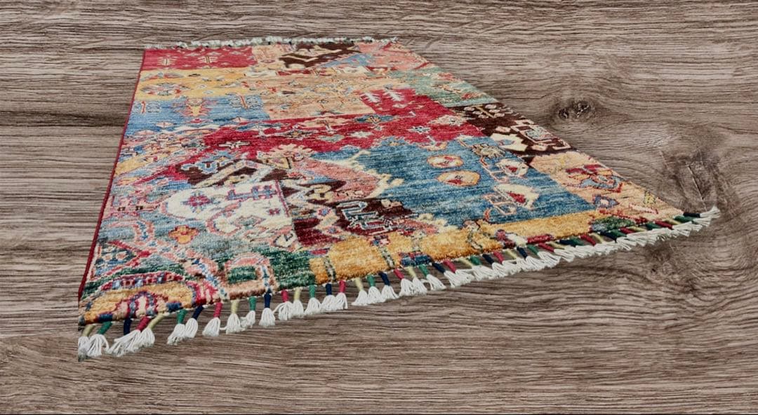 最高級カシュカイ ギャッベ ラグ/サイズ:84x134cm… .jem1