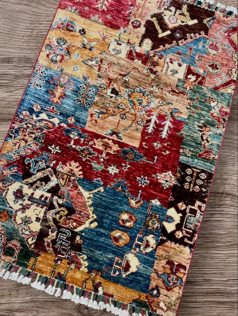 最高級カシュカイ ギャッベ ラグ/サイズ:84x134cm… .jem1