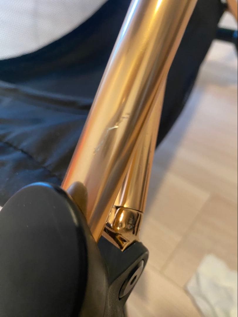 サイベックスミオス　ホワイトシートカバー ローズゴールドフレーム ベビーカー