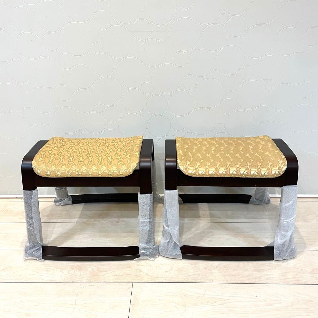 【未使用】MINOHAN スツール 座面クッション 2脚セット スタッキング可