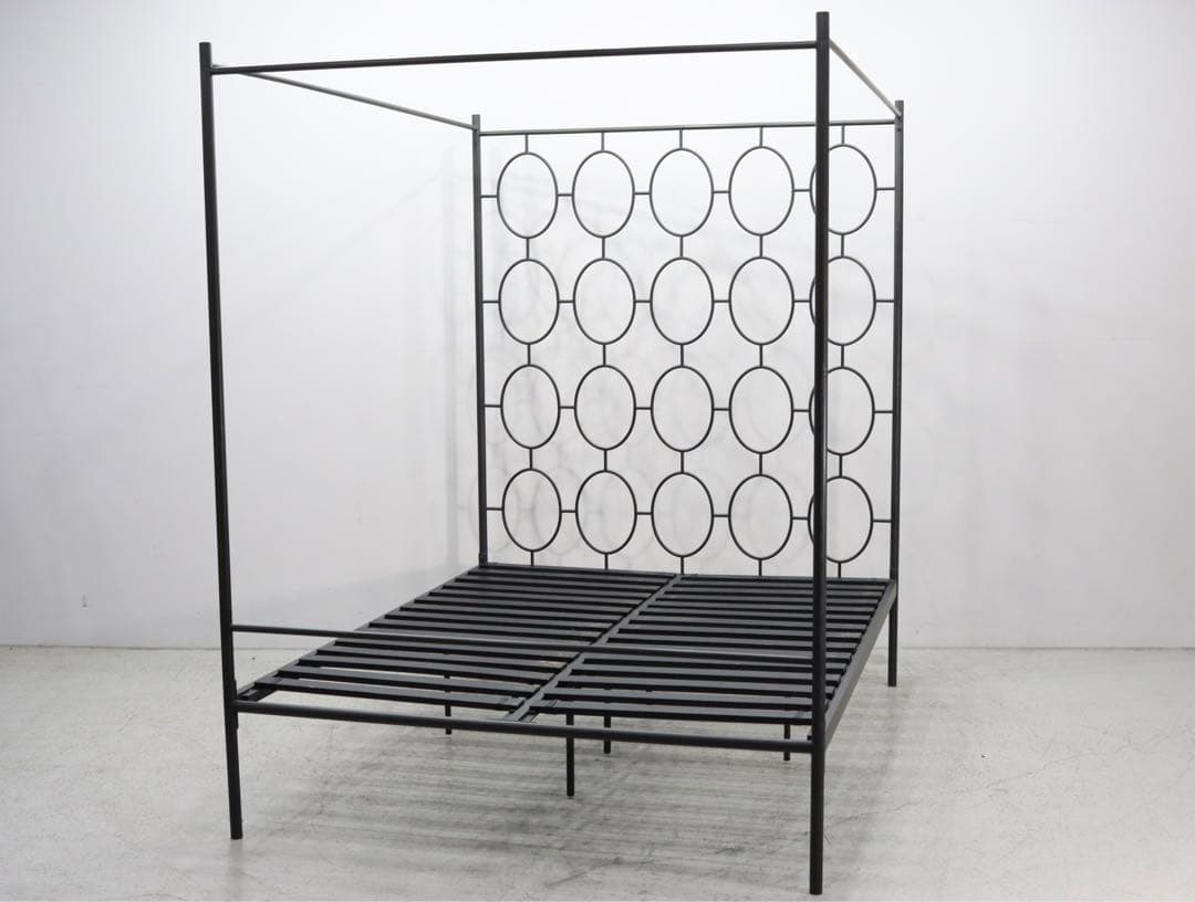 ウエストエルム　メタル　キャノピーベットフレーム　クイーン　直接引渡し限定