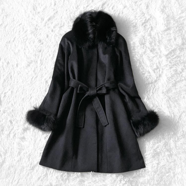 極美品 Eternallous カシミヤ100% SAGAファー ロングコート