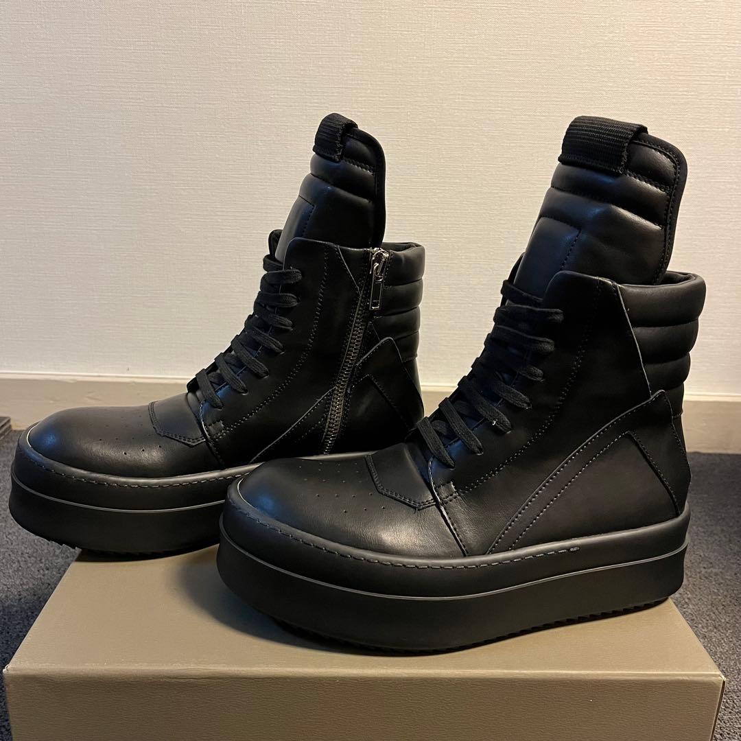 靴 Rick Owens MEGA BUMPER GEOBASKET (BLACK)