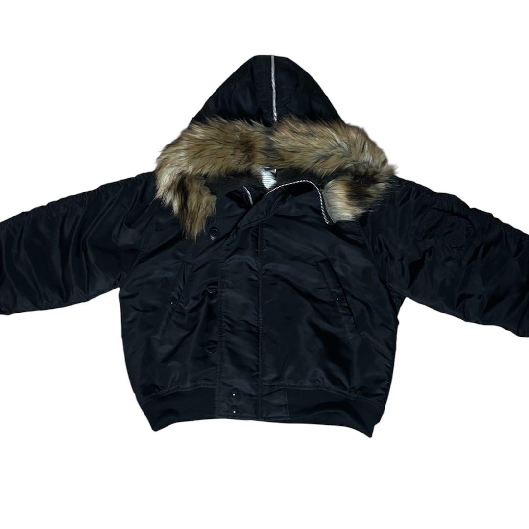 N2B flight bomber jacket N-2B black 短丈 M