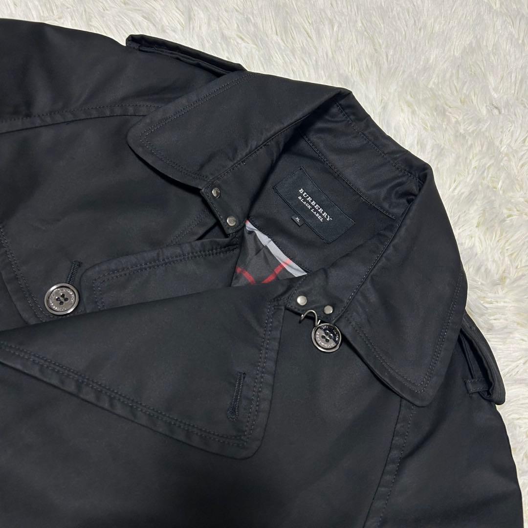 【極美品/XL】バーバリーブラックレーベル トレンチコート ノバチェック ベルト