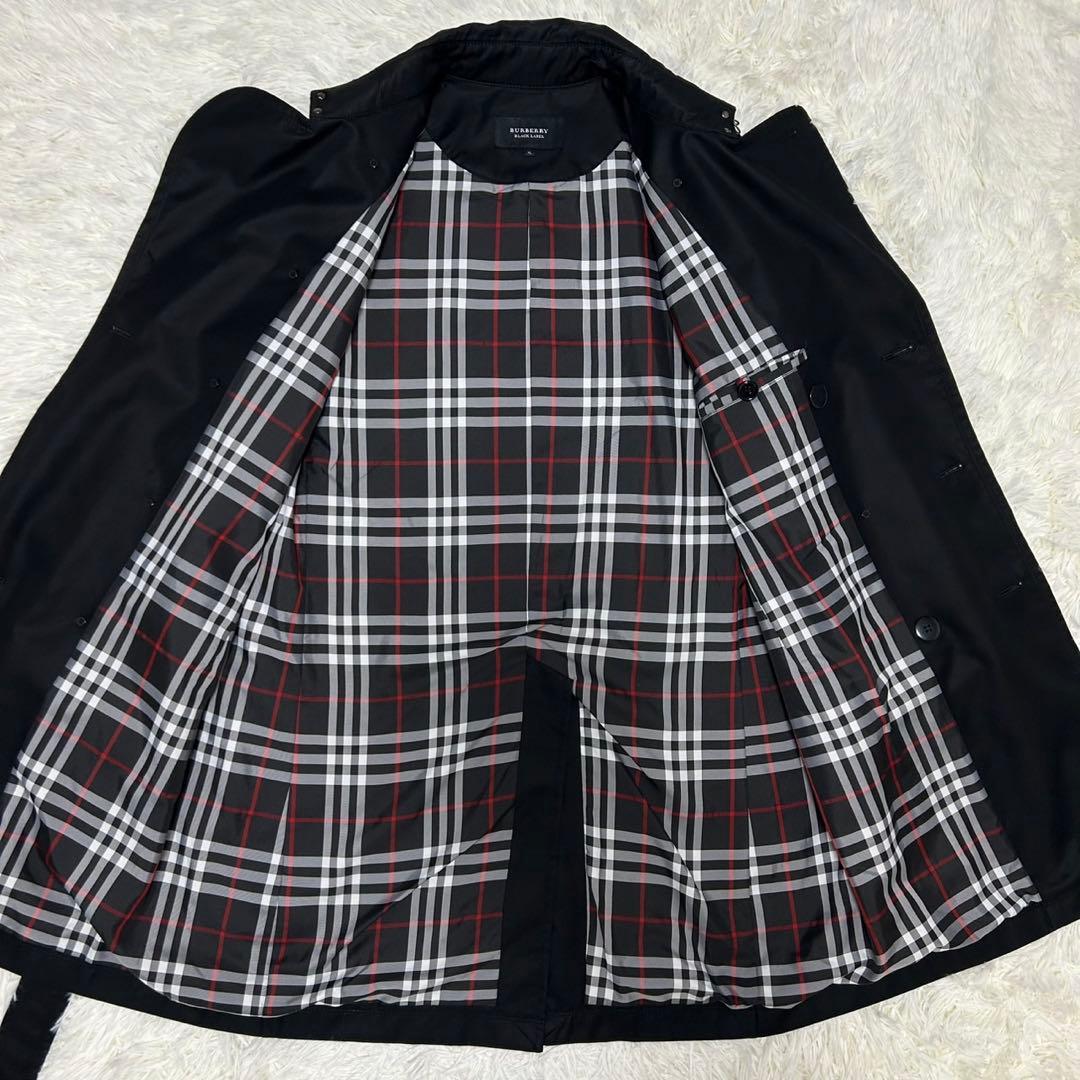 【極美品/XL】バーバリーブラックレーベル トレンチコート ノバチェック ベルト