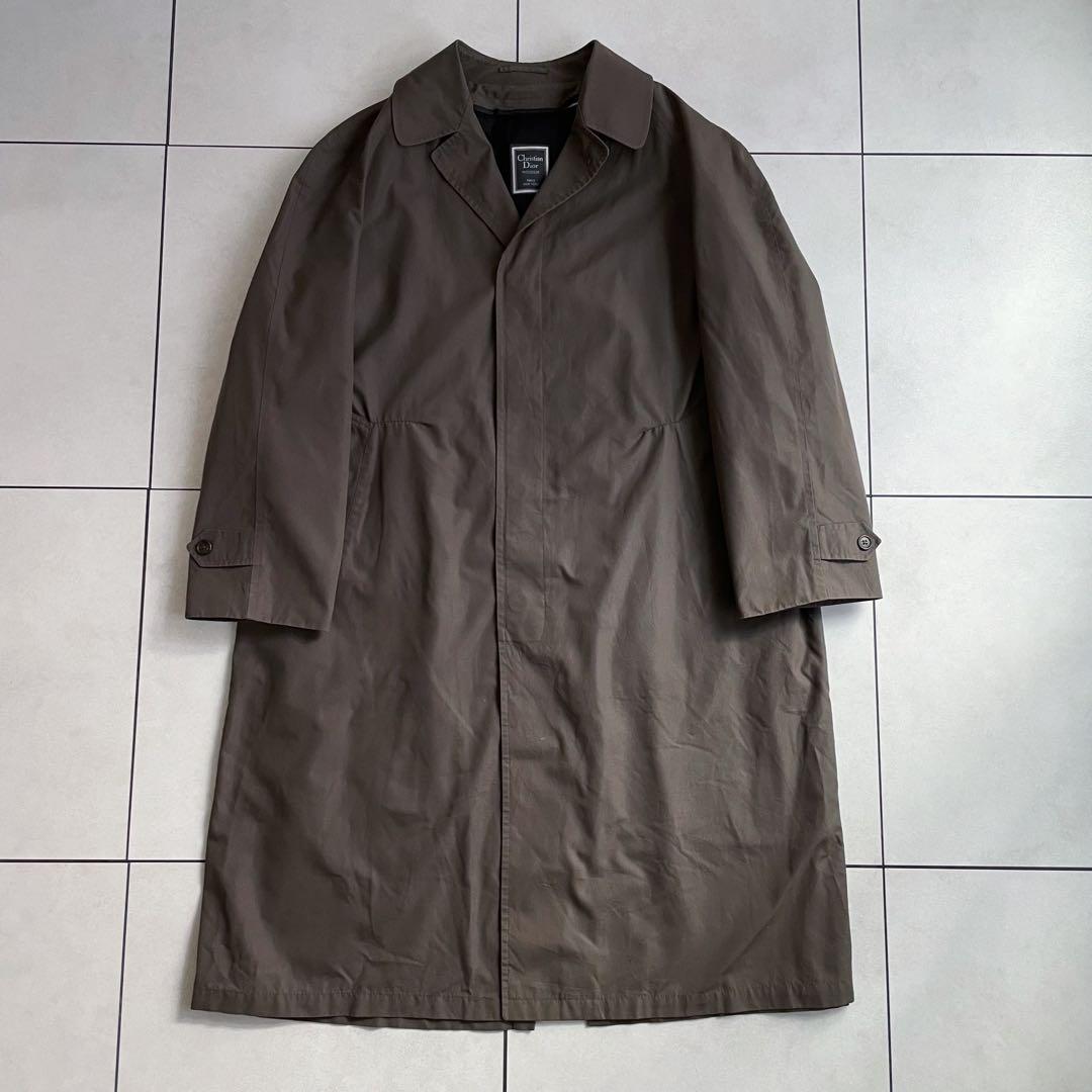 【Christian Dior】ビンテージ ステンカラー コート ライナー付き