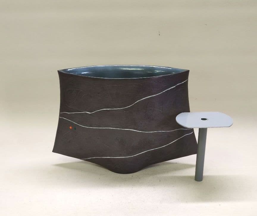 清水焼　三余作　池坊好み　池坊花器