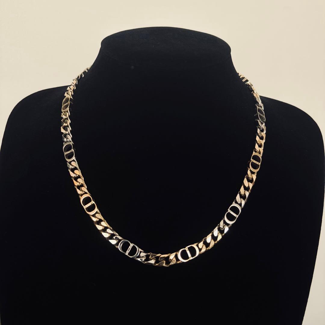 ryu 【ほぼ新品】 Dior メンズ CDネックレス ゴールド×シルバー