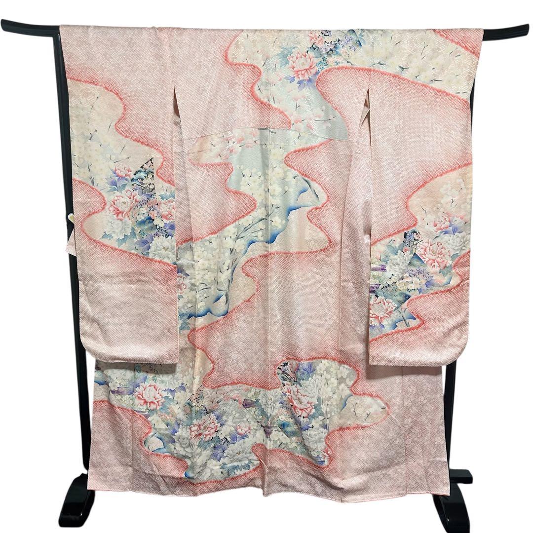 16000→15200にお値下げ　比較的美品　袷　正絹　総絞り　振袖　フルセット