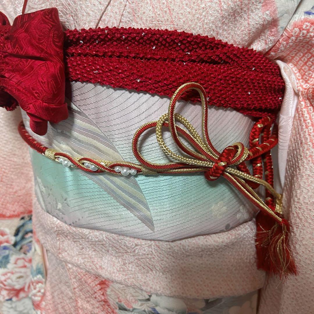 16000→15200にお値下げ　比較的美品　袷　正絹　総絞り　振袖　フルセット