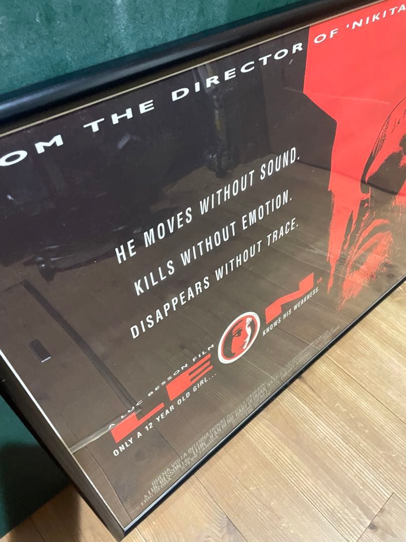 映画レオン　イギリス製　ポスター　ジャンレノ　額縁　12月15日迄