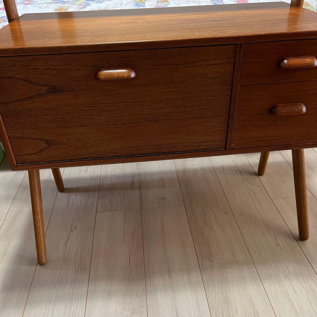 北欧ヴィンテージ　デンマーク製　チーク✖️オークドレッサー　鏡