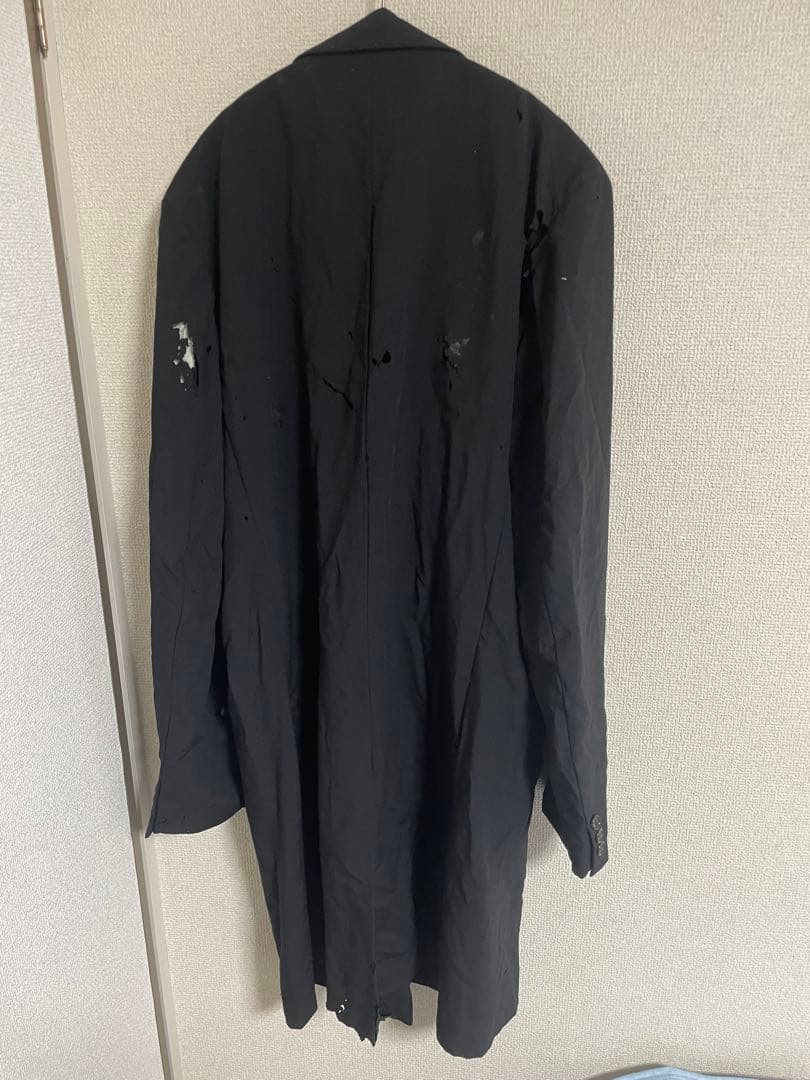 縮絨コムデギャルソンオムプリュス ロングコート　黒