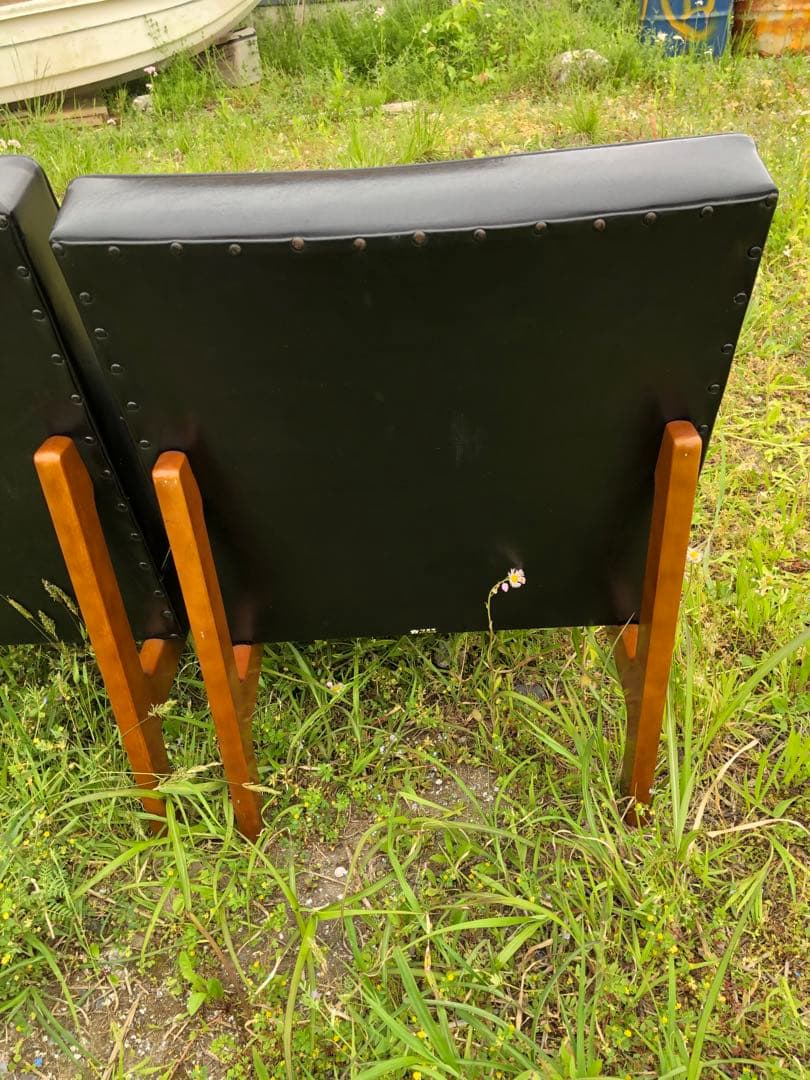 昭和レトロ オールドカリモク 3シーター 真ん中 セパレート カタカナカリモク