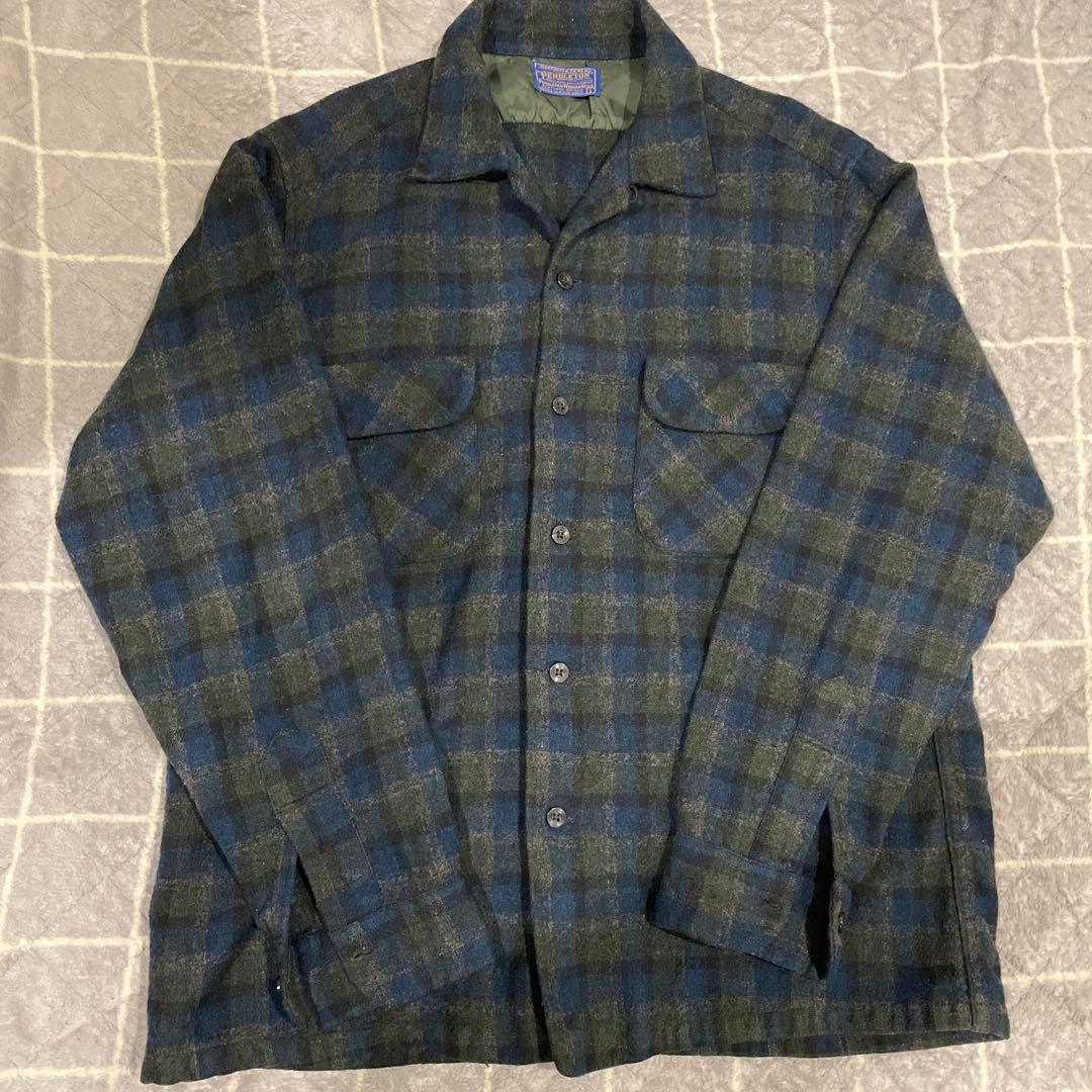 ペンドルトン 50s ヴィンテージ ウール　ボードシャツ　開襟　オープンカラー