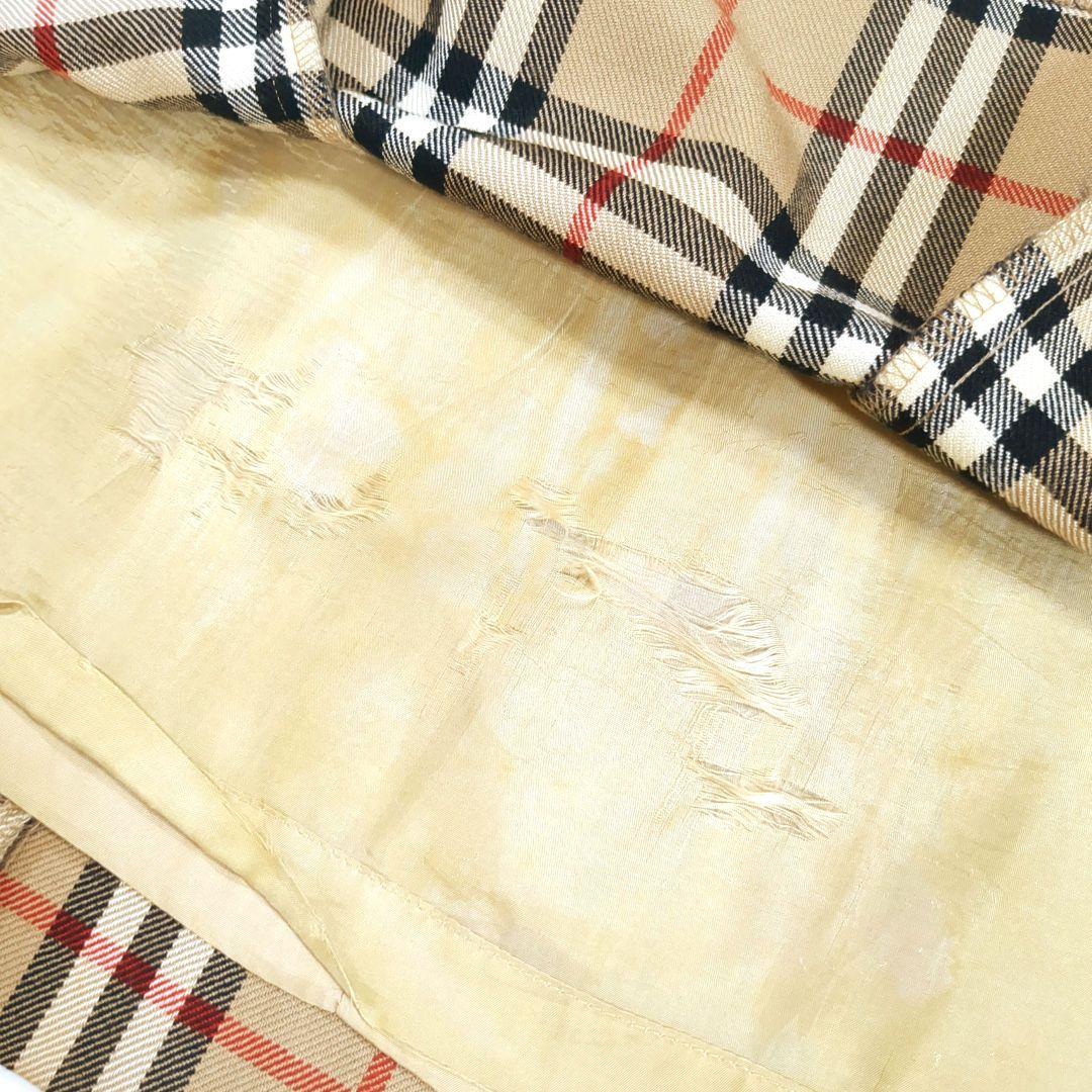 Burberrys ノバチェック プリーツスカート ヴィンテージ ウール 2XL