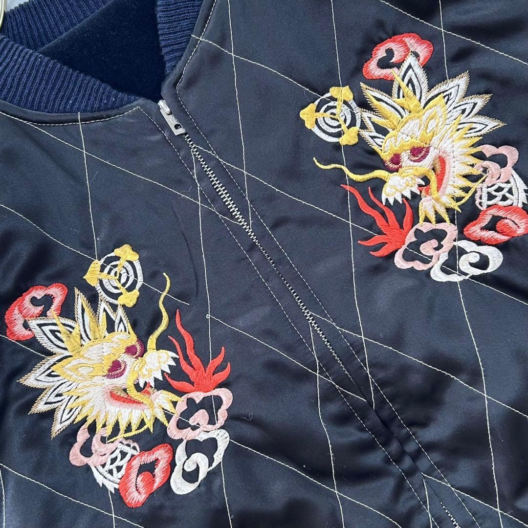 テーラー東洋 別珍 M品番 スカジャン ベロア 蛇髑髏 ドクロ 昇龍